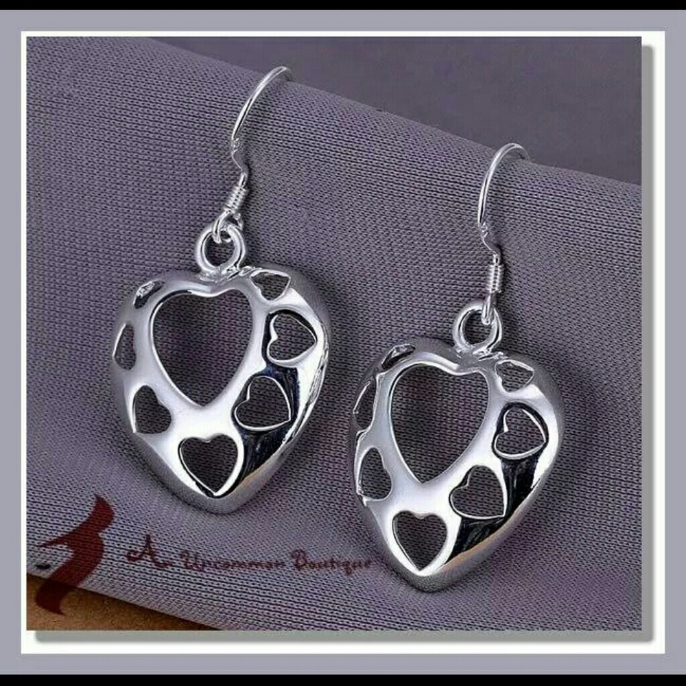SILVER HOLLOW DROP EARRINGS